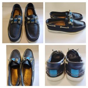 SPERRY TOP SIDER NAVY LEATHER BOAT SHOES WOMEN'S SZ 5M
